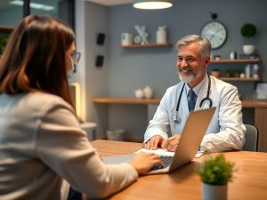 Consultatie medicala online intre doctor si pacient.