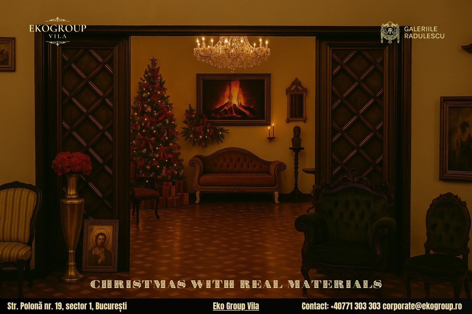 Decoratiuni de Craciun inspirate din farmecul Craciunului anilor ’30 – o experiență exclusivă la Eko Group Vila